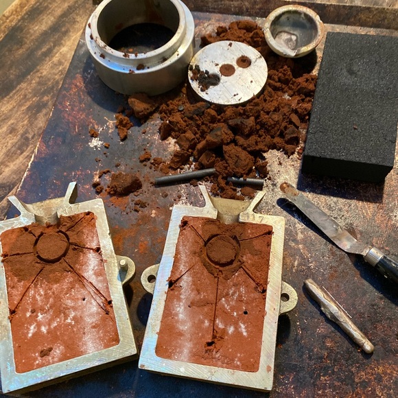 Chunky handmade set of 3 sterling silver rings - Picture 12 of 17